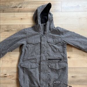 Burton Gray Hooded Men's Snow Jacket